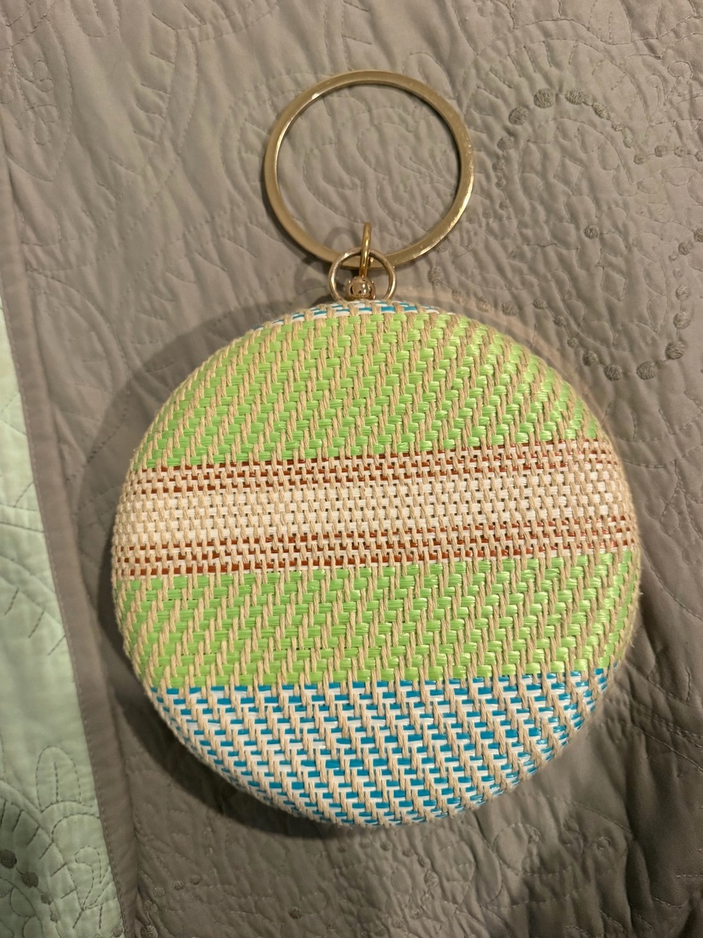 Woven Round Ring and Crossbody Bag